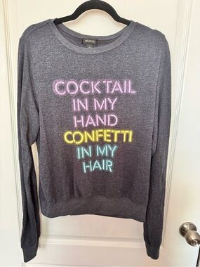 Wildfox Women's Graphic Sweatshirt - 'Cocktail In My Hand'
